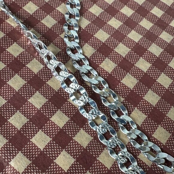NEW Sterling Silver Italian 5mm Curb Chain 18" - Picture 3 of 4